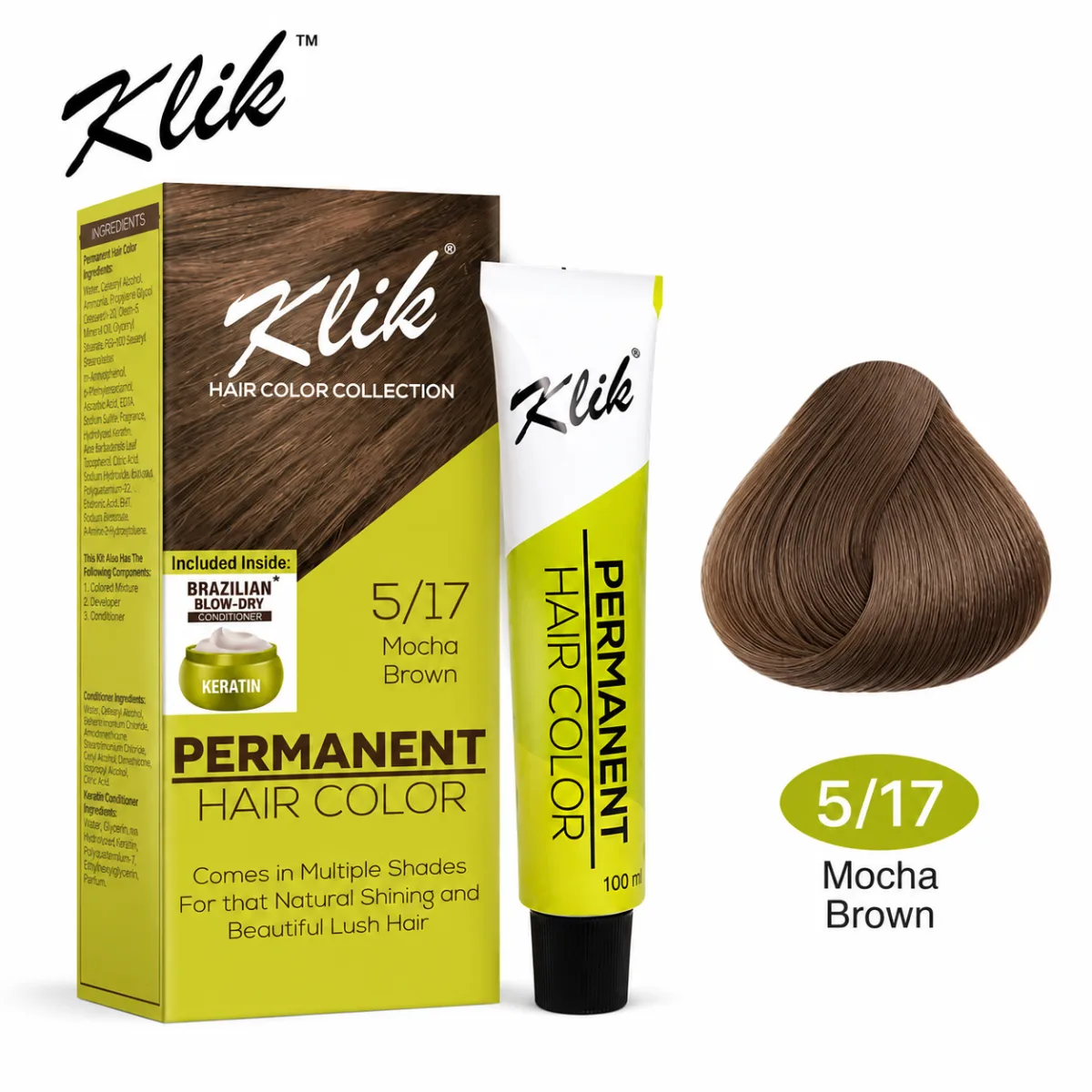 KLIK Hair Color 100ml - 5.17 Mocha Brown