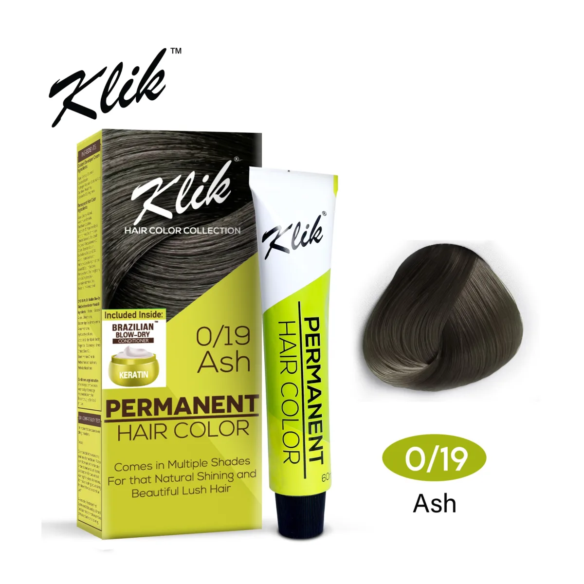 KLIK Hair Color 100ml - 0.19 Ash