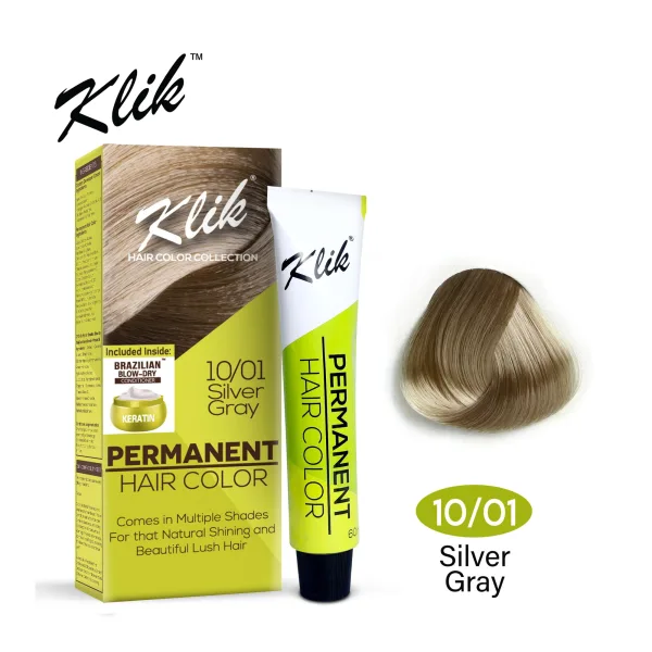 KLIK Hair Color 100Ml - 10.01 Silver Gray