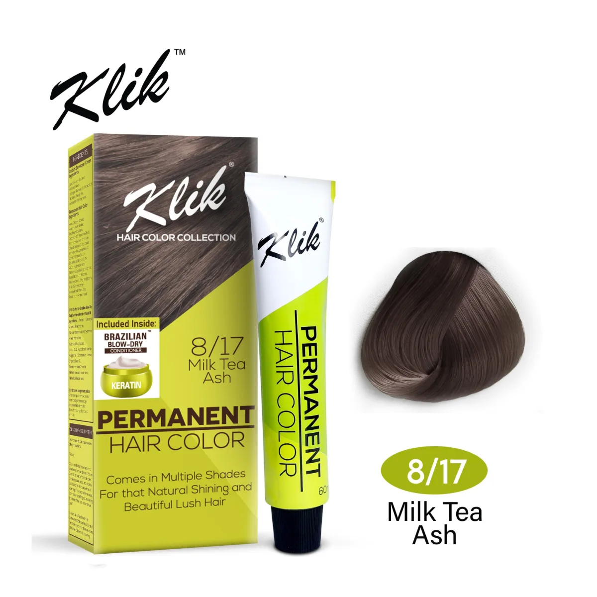 KLIK Hair Color 100ml - 8.17 Milk Tea