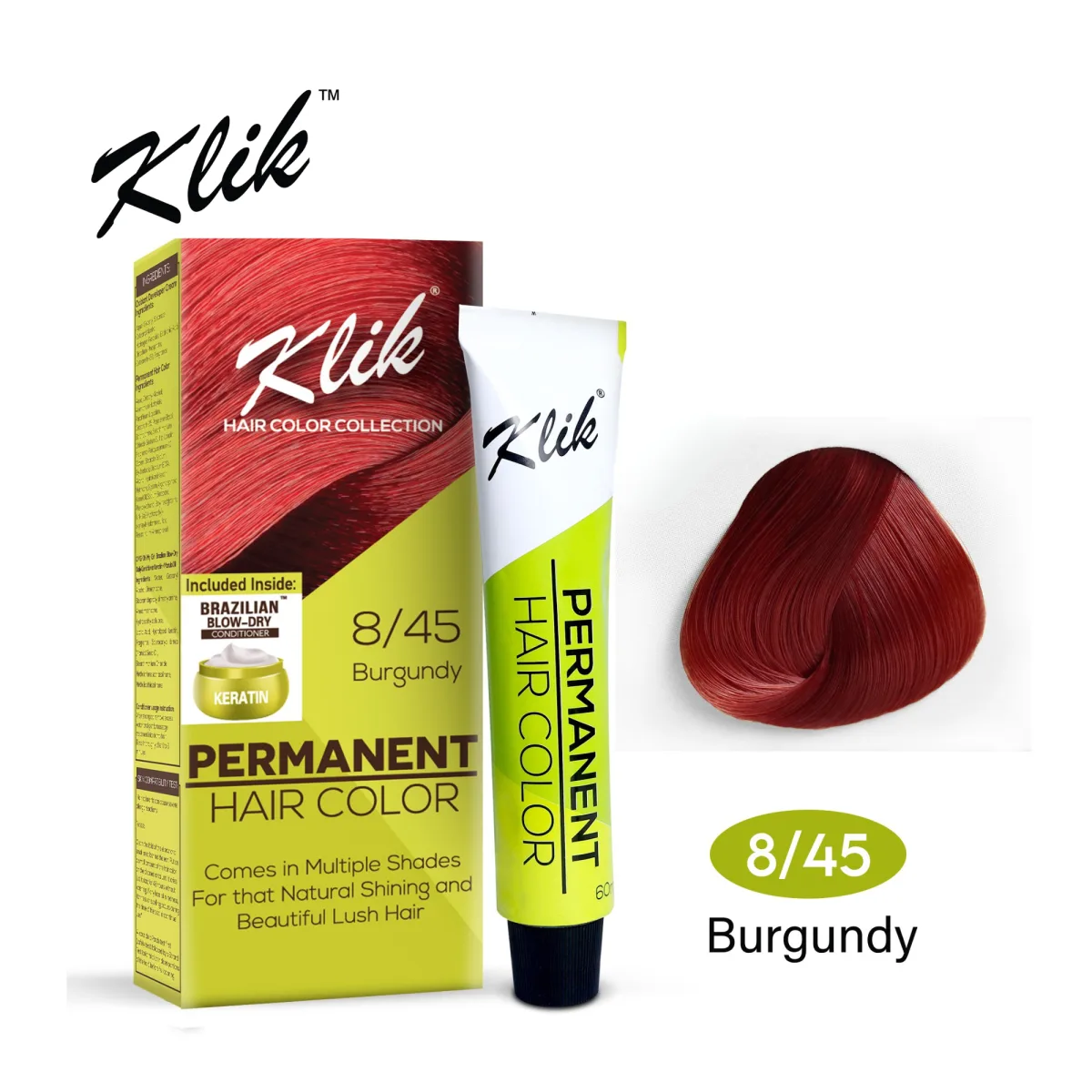 KLIK Hair Color 100ml - 8.45 Burgundy