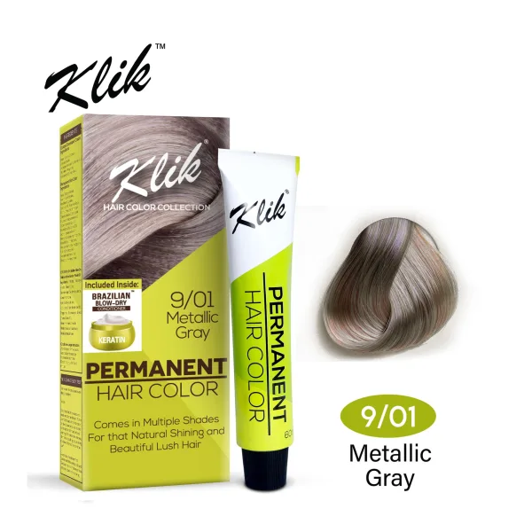 KLIK Hair Color 100Ml - 9.01 Metallic Gray