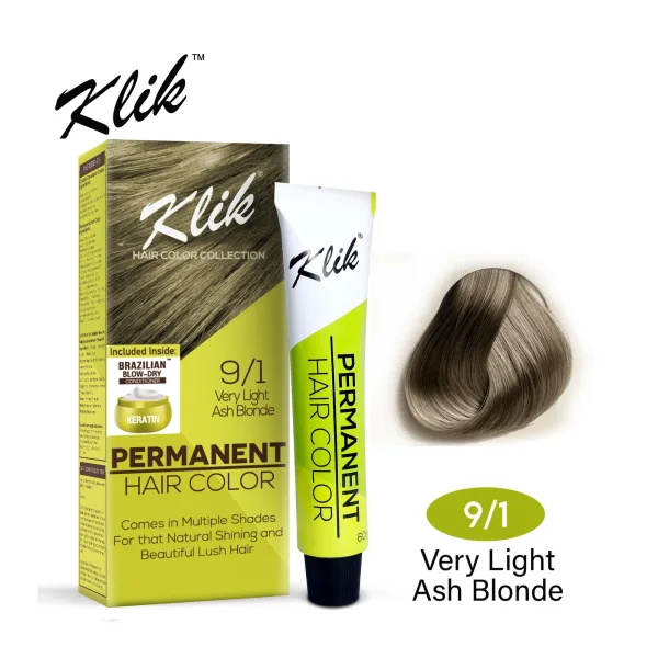 KLIK Hair Color 100Ml -9.10 Very Light Ash Blonde