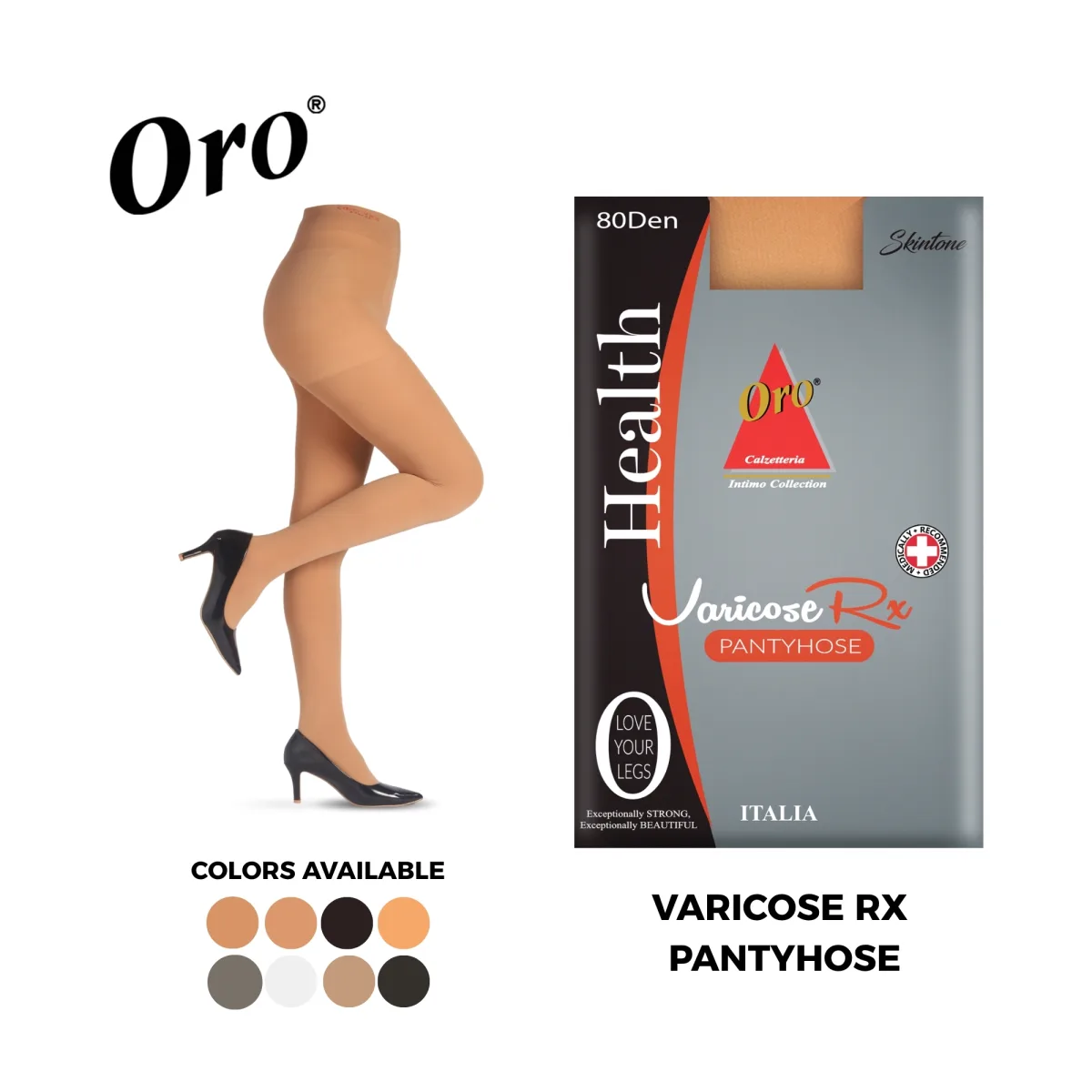 Health Varicose Rx Pantyhose - 80 Denier (SENSITIVE & DELICATE)