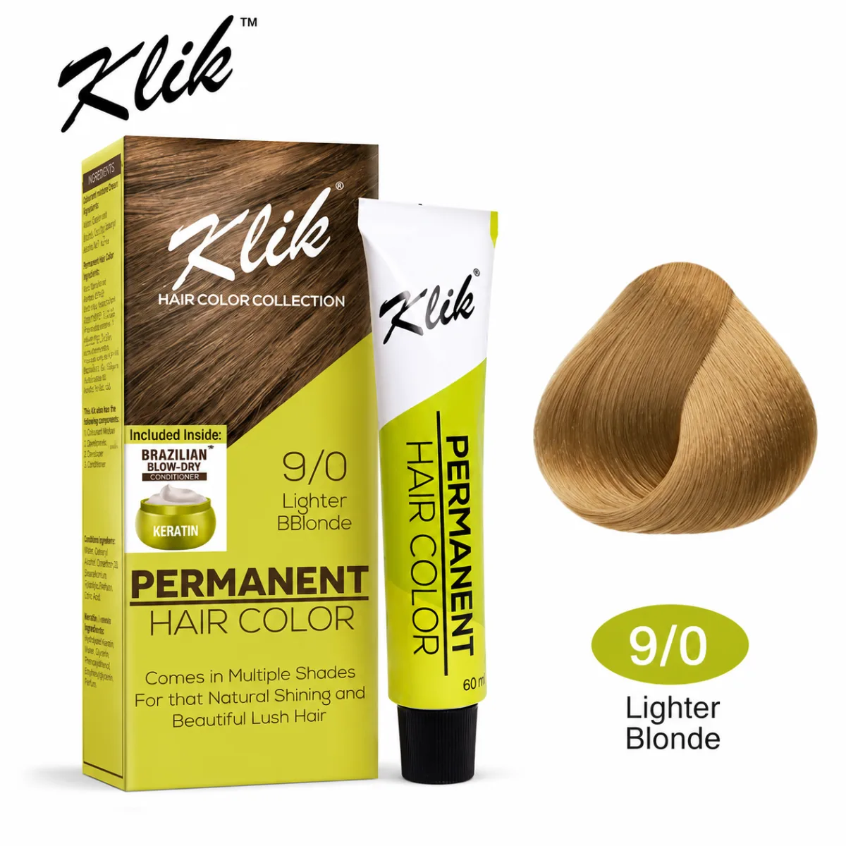 KLIK Hair Color 100ml - 9.00 Lighter Blonde